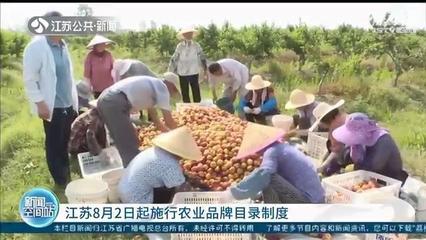 江蘇施行農業品牌目錄制度 以質量抽檢與產品效益為核心，助力食用農產品初加工發展